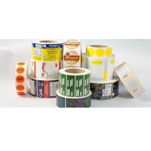 Etiqueta de etiqueta de PVC transparente personalizada em redondo